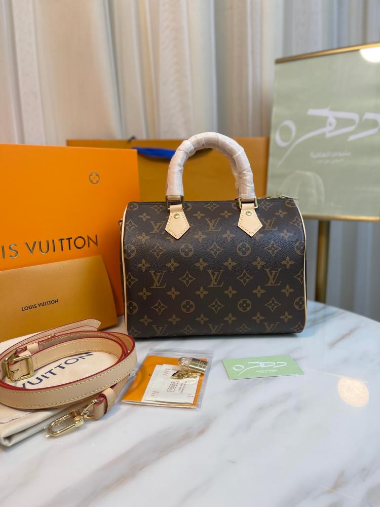 شنطة لويس فيتون سبيدي 30 - بني وبيج