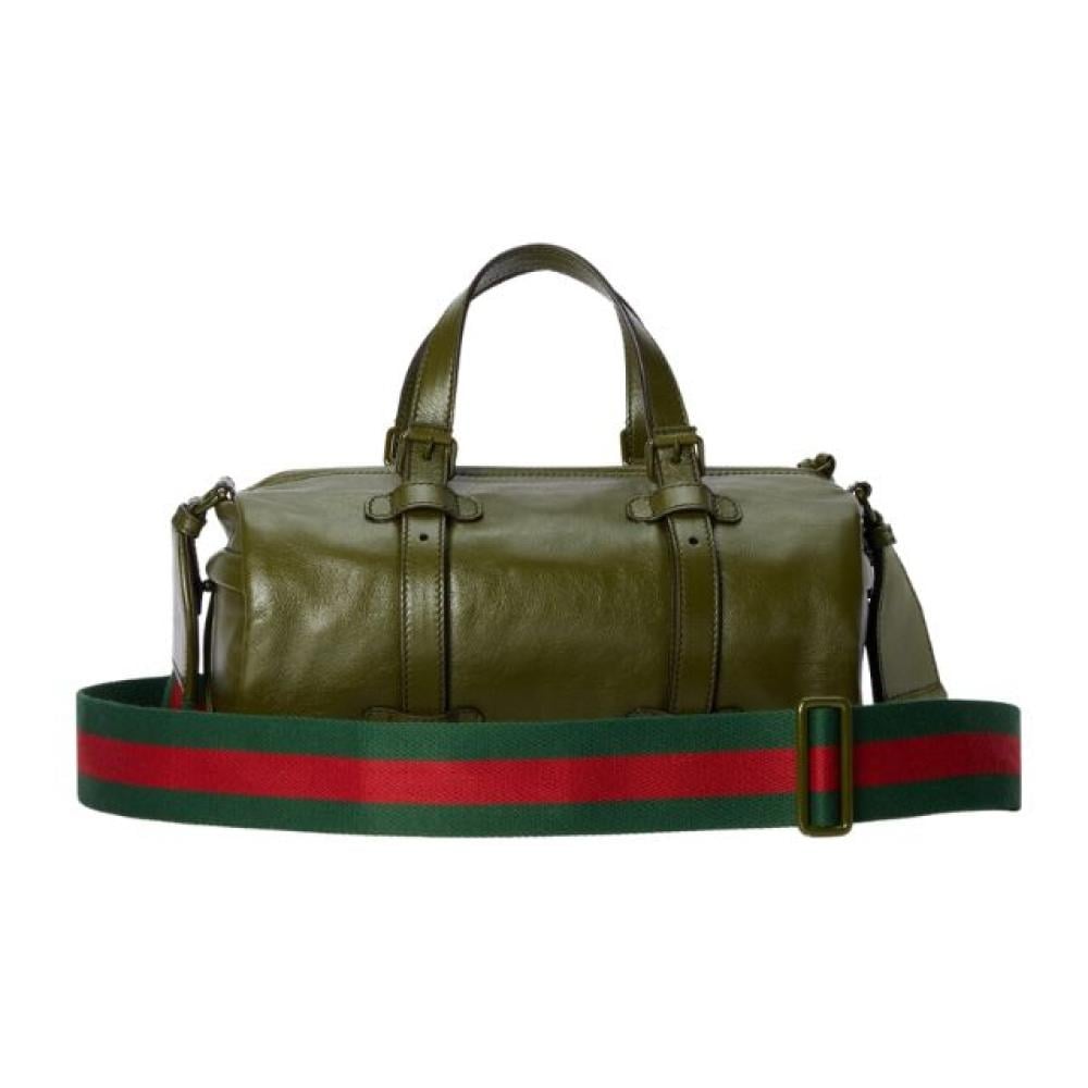 حقيبة دافل صغيرة بشعار G المزدوج من قوتشي - أخضر