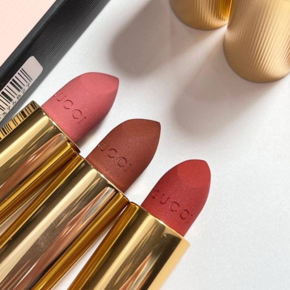 مجموعة أحمر شفاه غير لامع روج اليفيرز Rouge A Levers من قوتشي 3 قطع