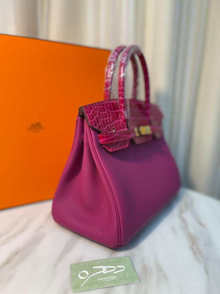 حقيبة بيركين سوبر هيرميس روز تيريين توغو بطبعة جلد تمساح