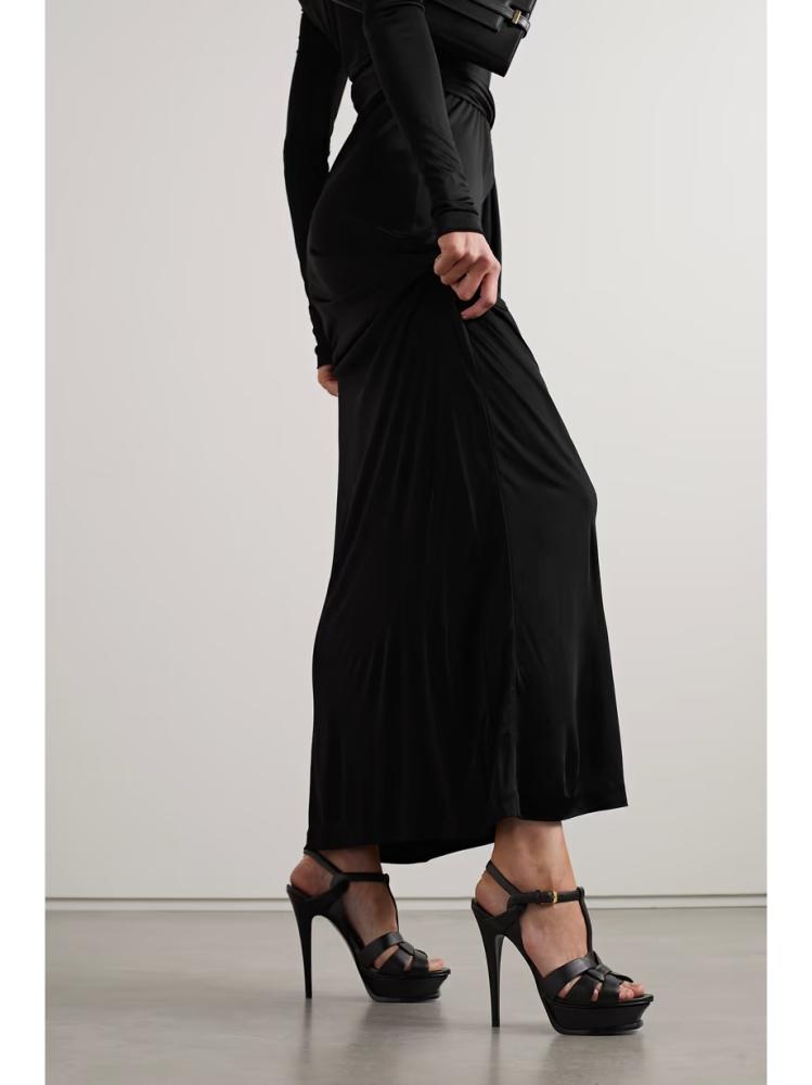 صندل سان لوران - أسود مطفي