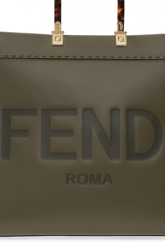 حقيبة فندي توت بشعار فندي روما أخضر زيتوني