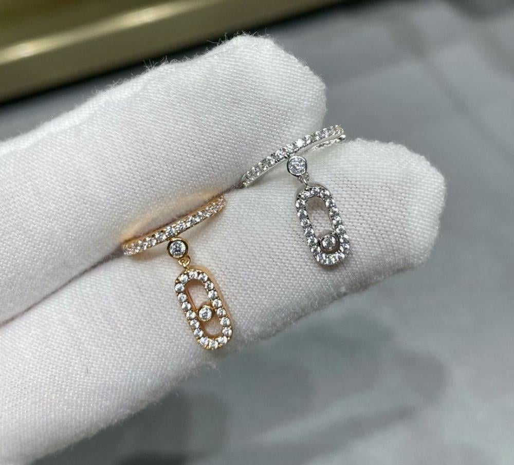 أقراط ميسيكا موف أونو الكريستالي بمشبك