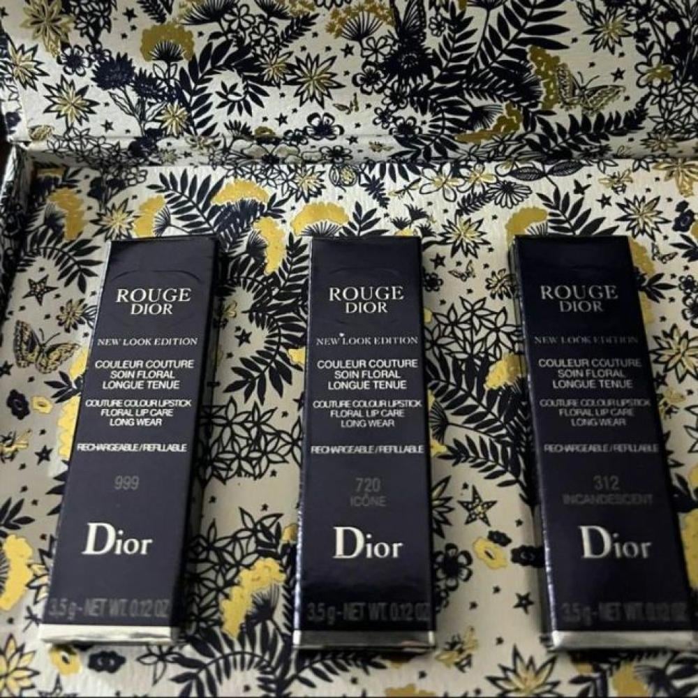 مجموعة أحمر ومرطب الشفاه الملون روج ديور 3 بـ 1