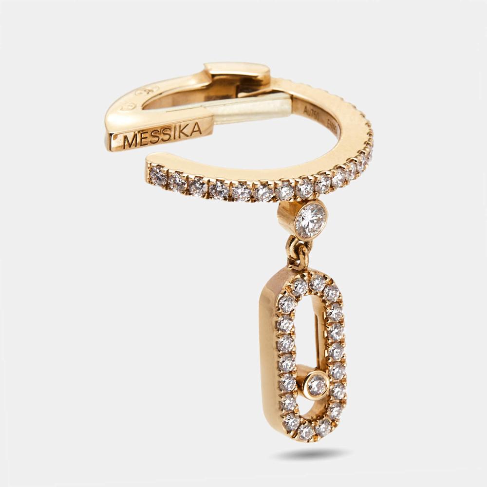 أقراط ميسيكا موف أونو الكريستالي بمشبك