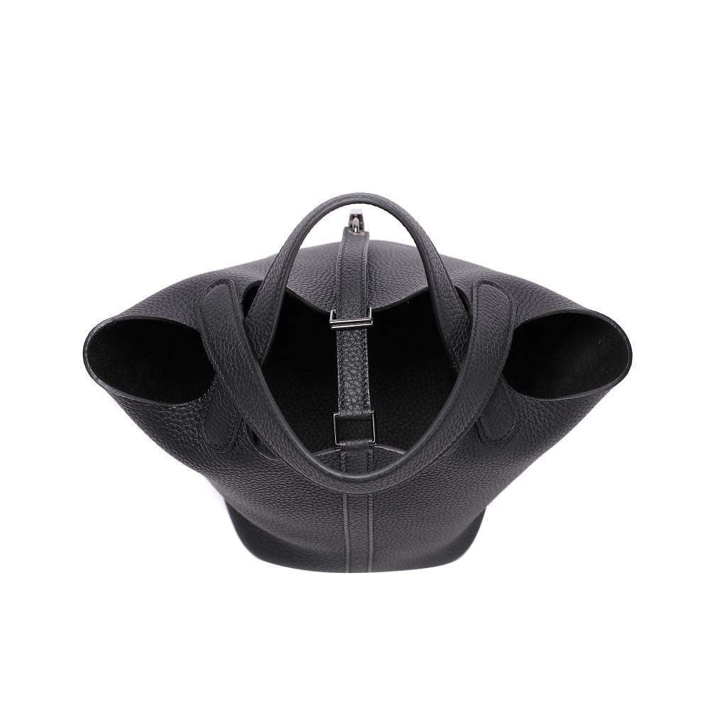 شنطة هيرميس بيكوتين مقاس 18 هاردوير أسود - أسود