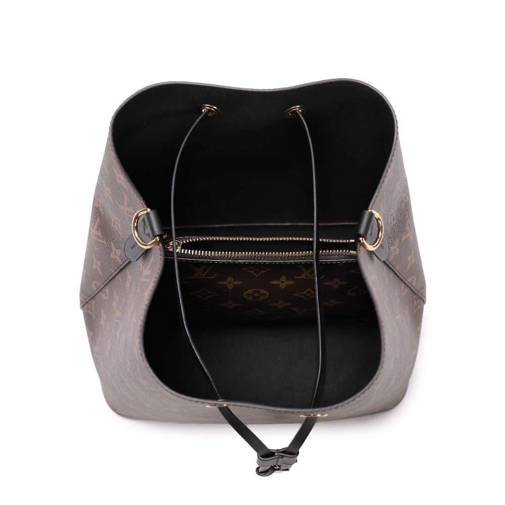 شنطة لويس فيتون نيونوي إم إم حروف - بني وأسود