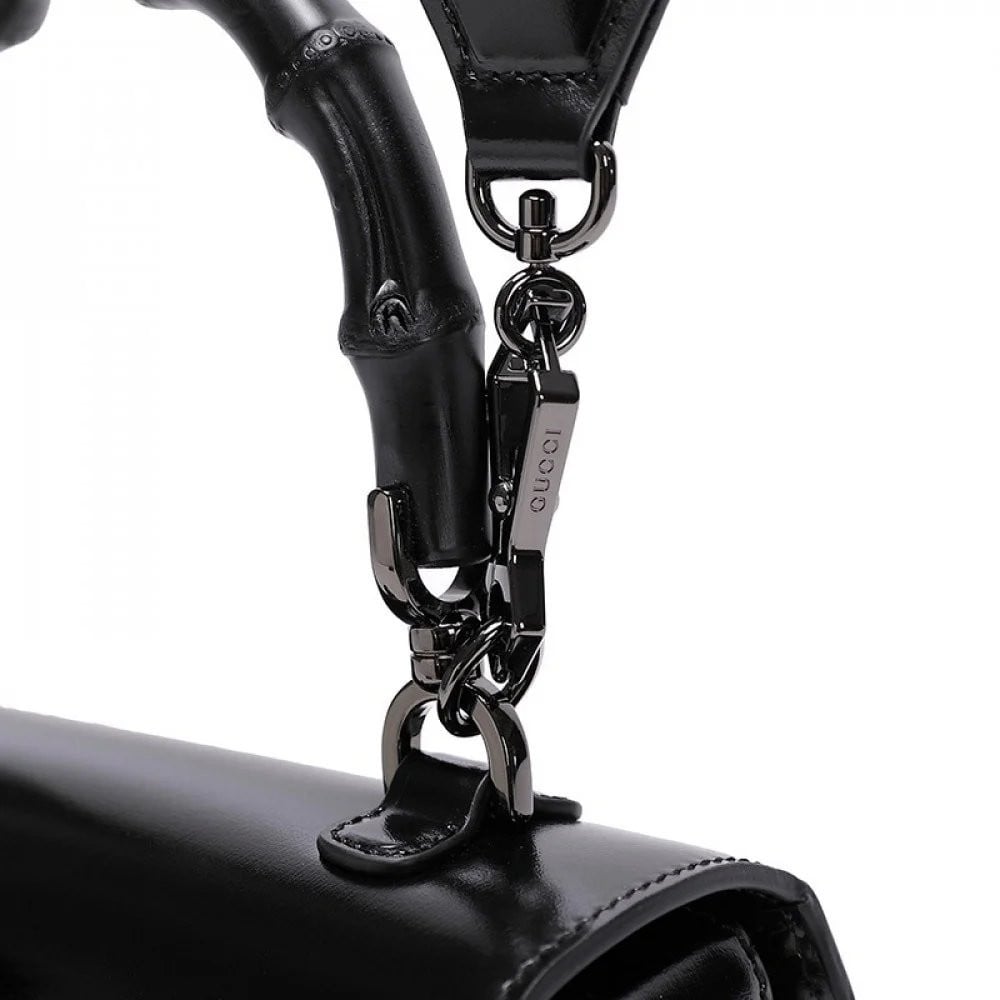 شنطة قوتشي بامبو توب هاندل 27 - أسود وأسود