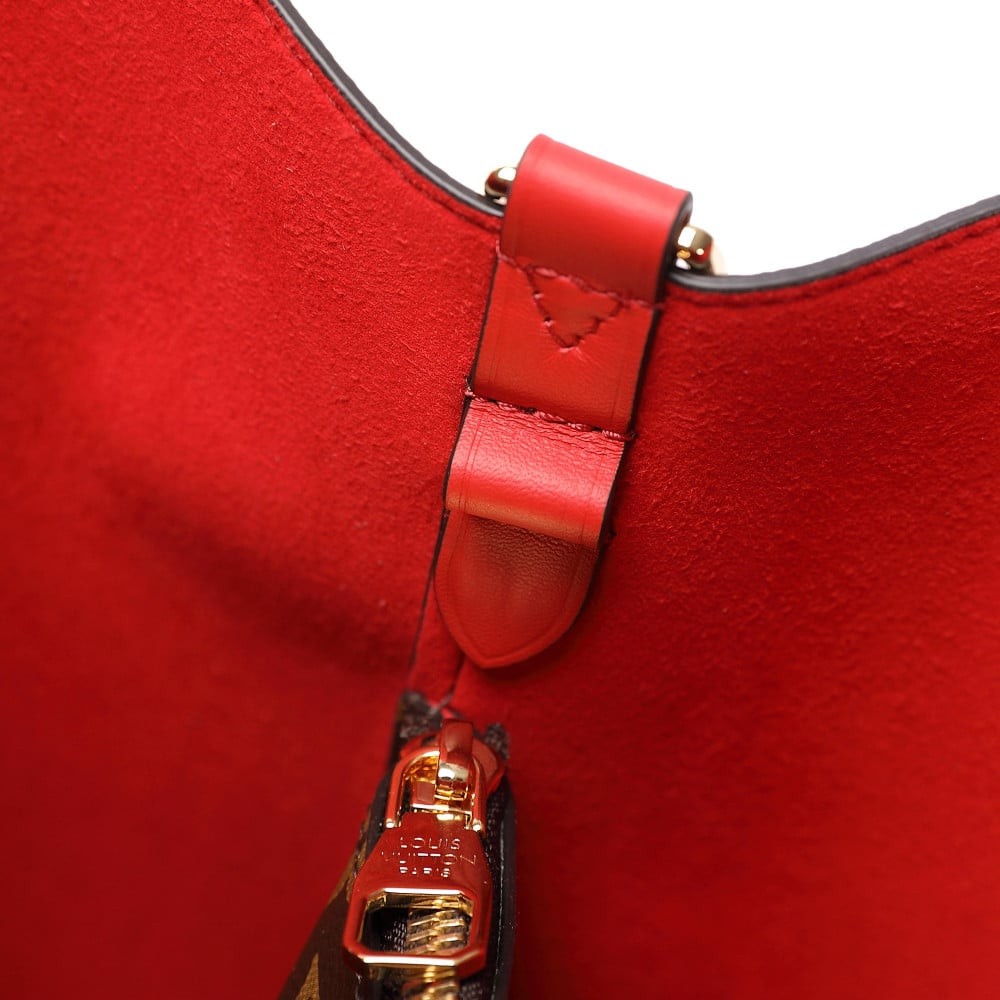 شنطة لويس فيتون نيونوي إم إم حروف - بني وأحمر