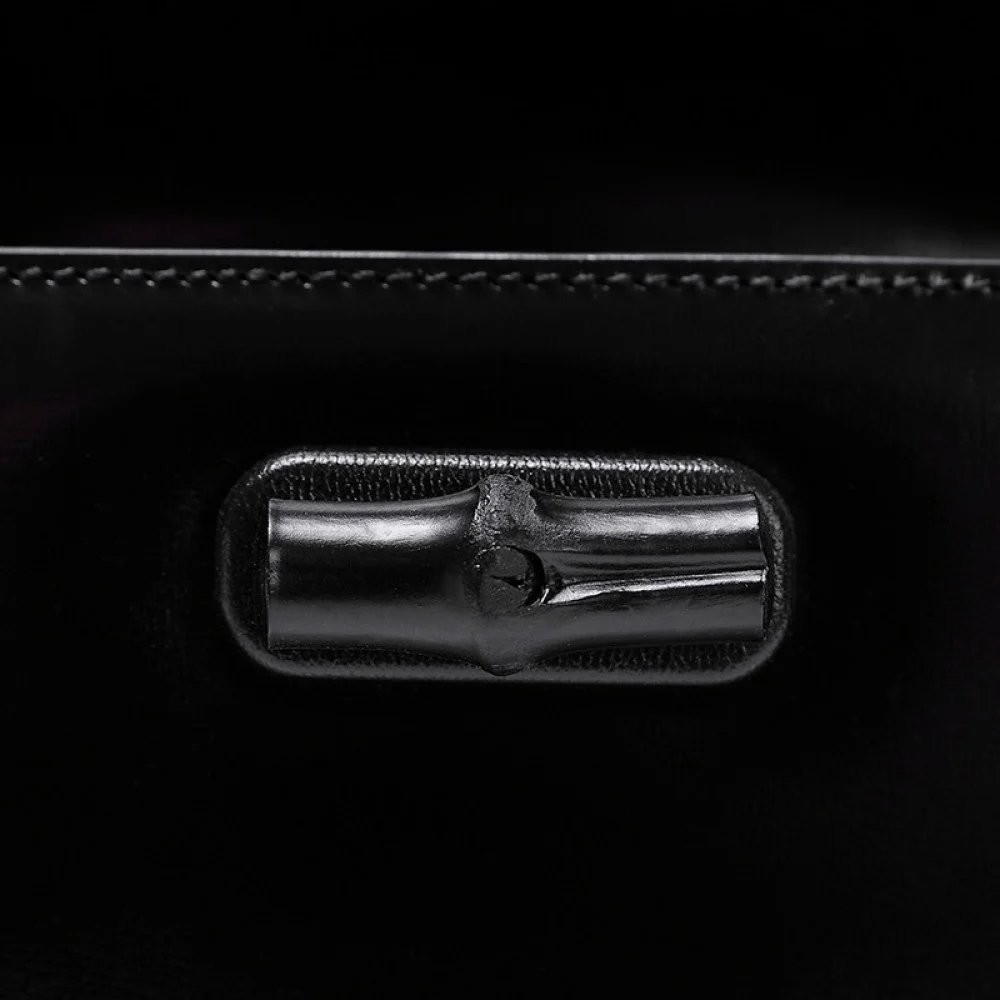 شنطة قوتشي بامبو توب هاندل 27 - أسود وأسود