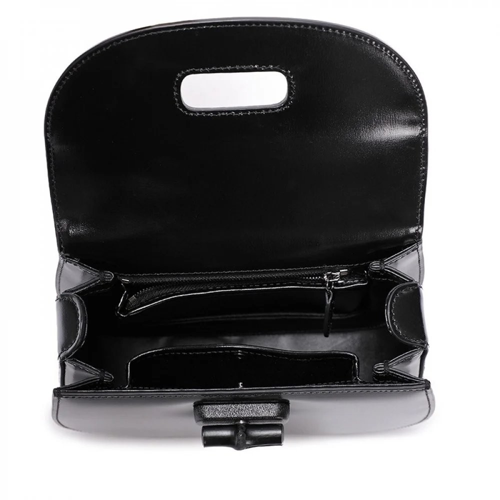 شنطة قوتشي بامبو توب هاندل 27 - أسود وأسود