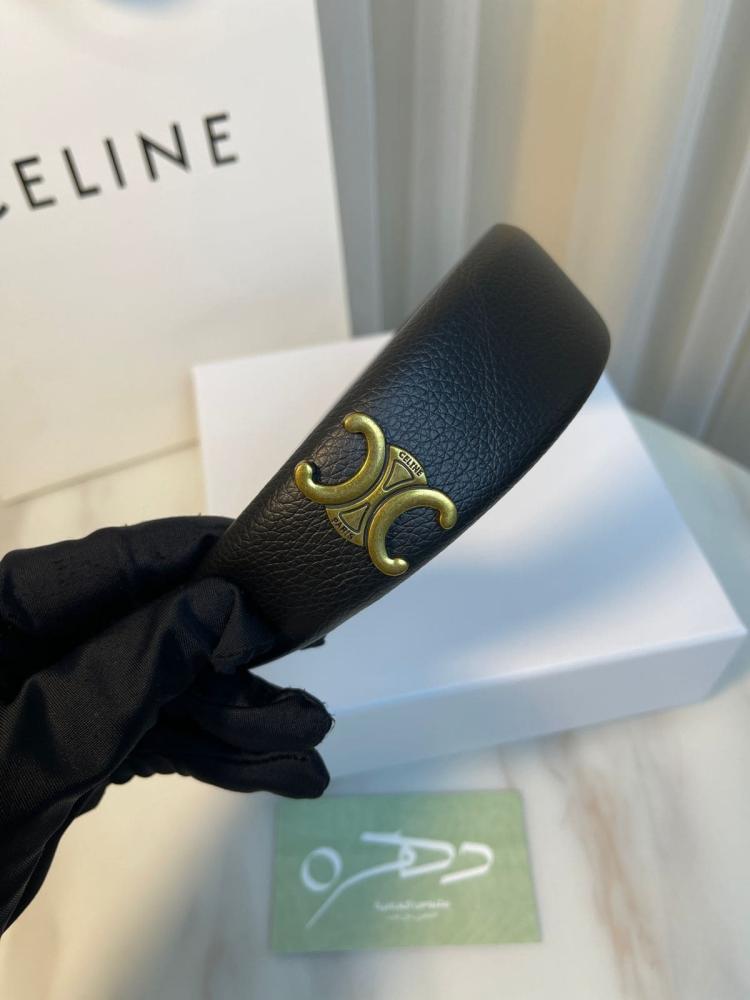 طوق رأس جلد من سيلين - أسود