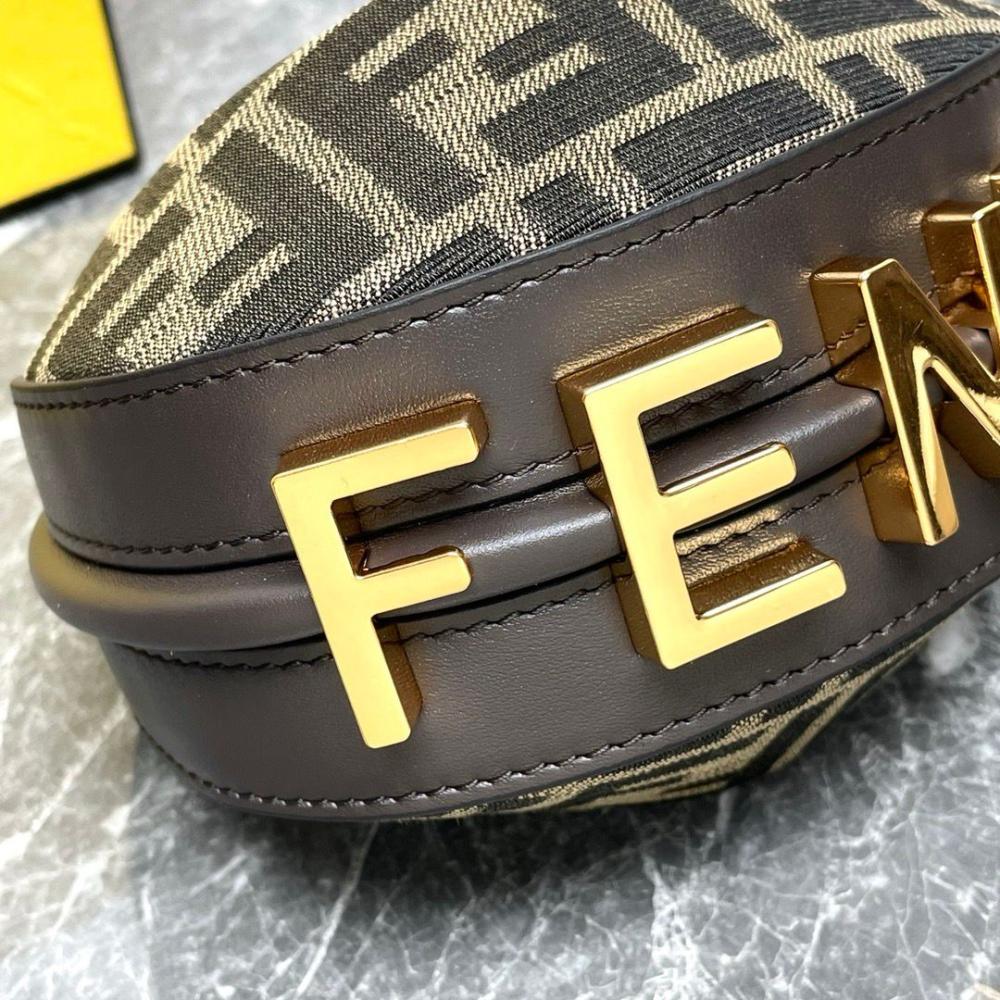 حقيبة يد فندي جرافي Fendigraphy صغيرة - بني