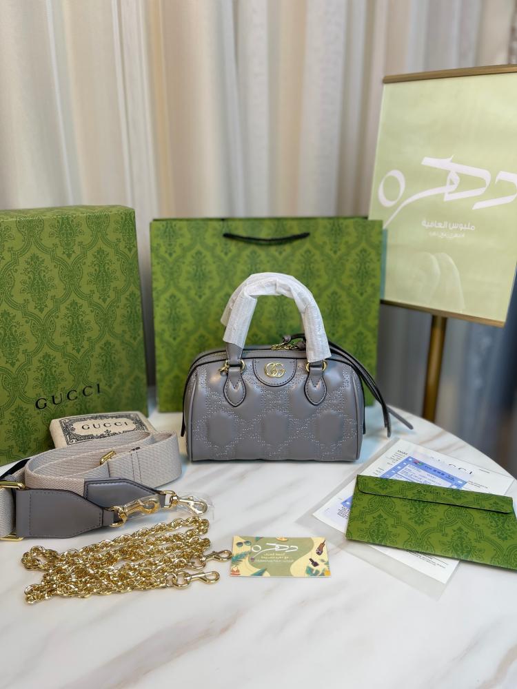 شنطة قوتشي جي جي ماتلاسيه ميني - رمادي