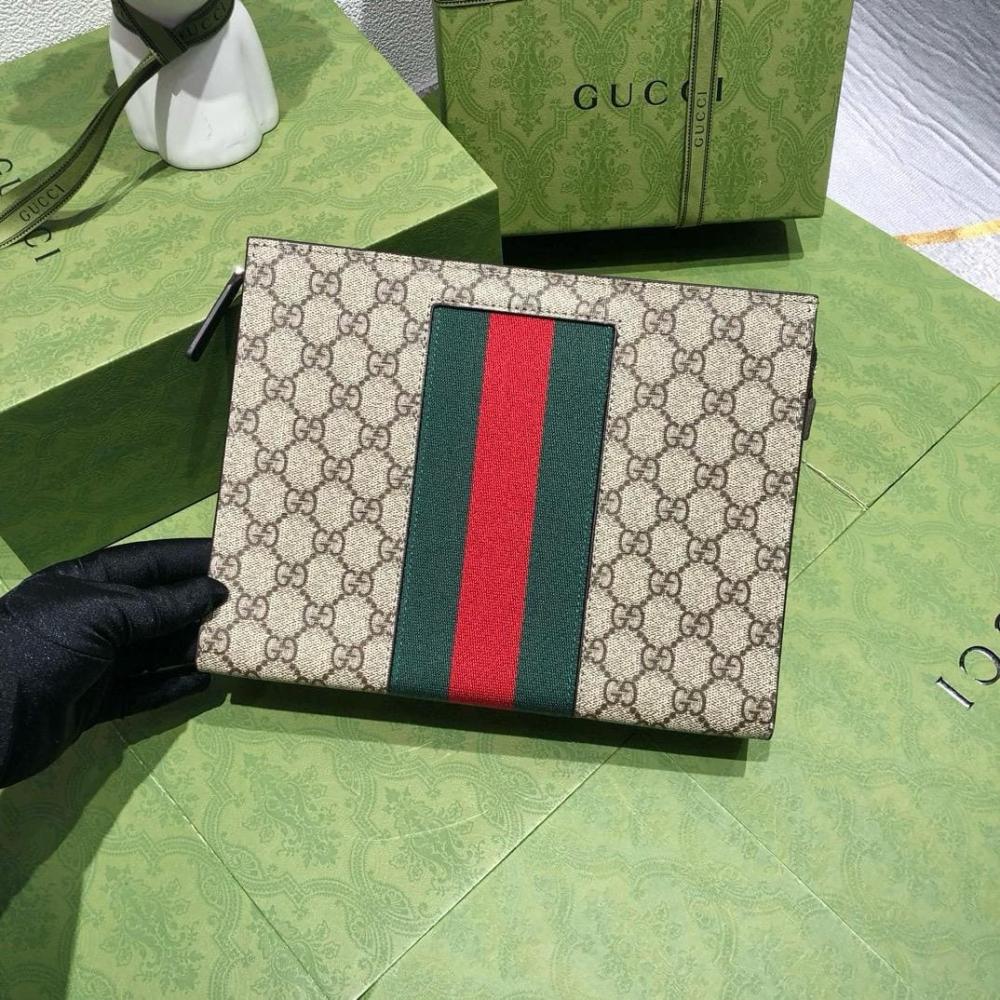 باوتش قوتشي جي جي سوبريم بشريط زيتي وأحمر - بني