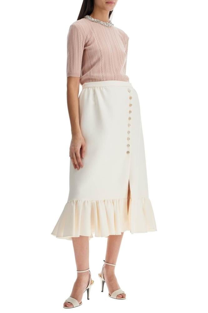 تيشيرت فالنتينو غارافاني بياقة مرصعة بالكريستال