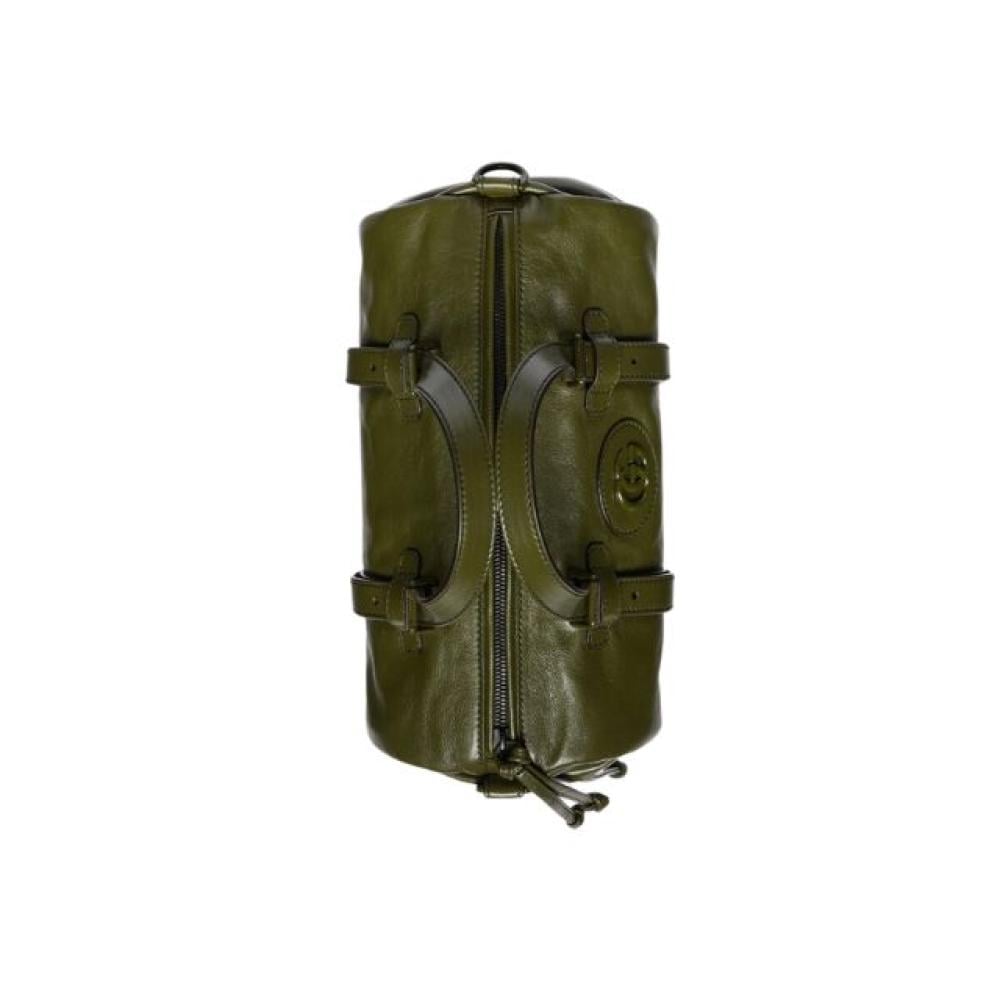 حقيبة دافل صغيرة بشعار G المزدوج من قوتشي - أخضر