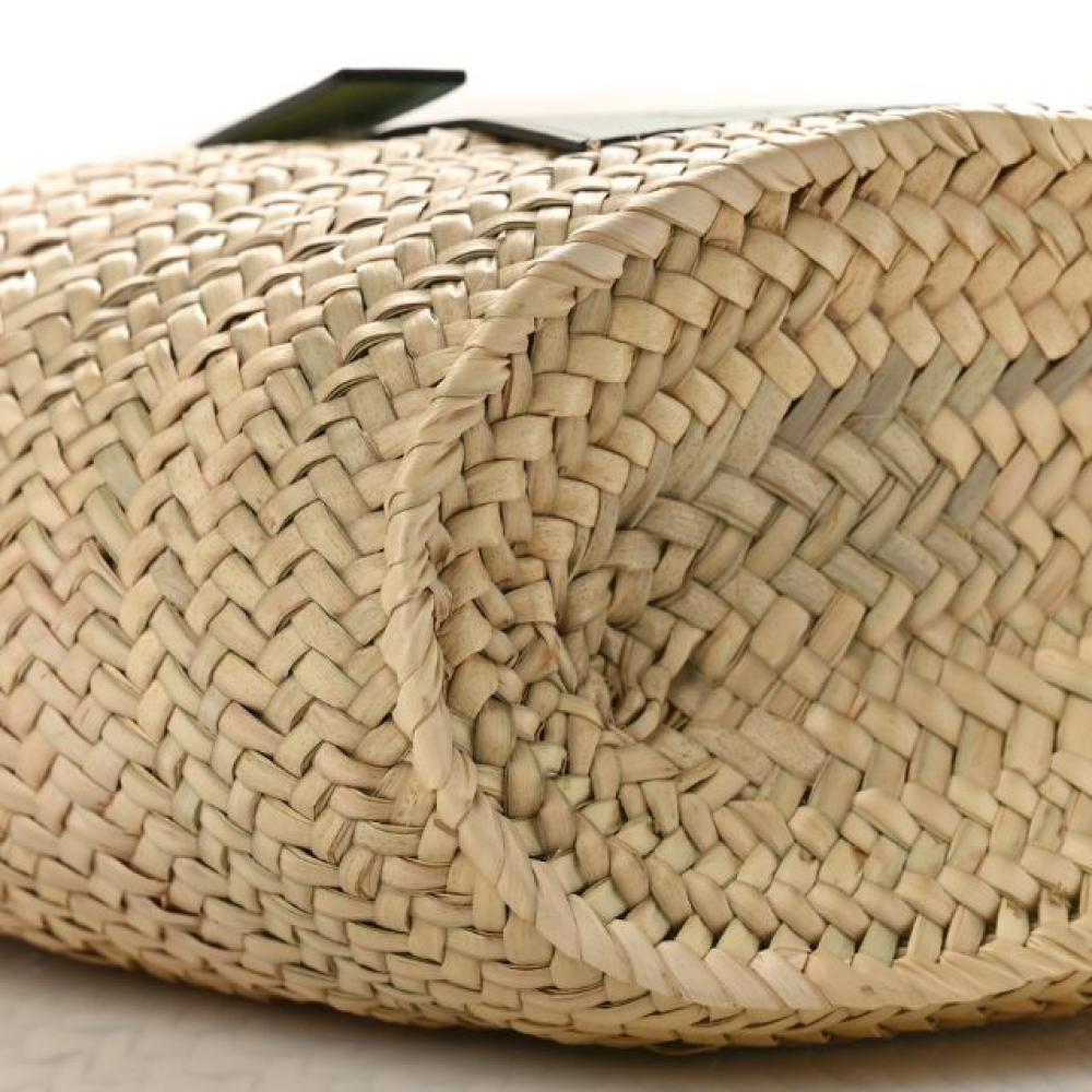 حقيبة توت صغيرة من الرافيا والقش من لويفي - أخضر