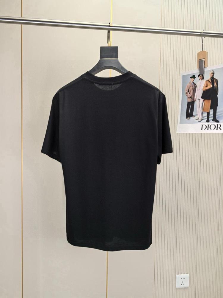 تيشرت بياقة دائرية بشعار مطبوع من برادا