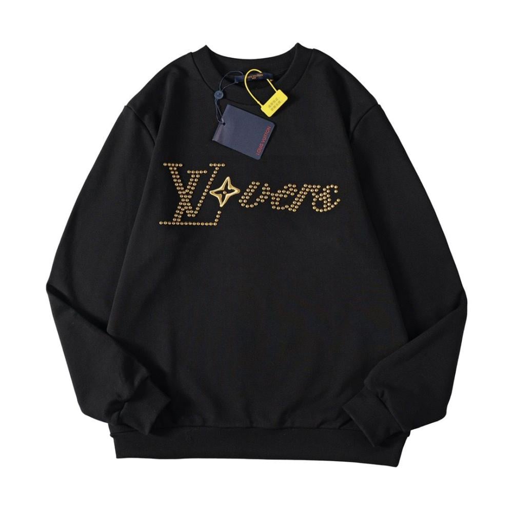 قميص قطني بياقة دائرية مرصعة بشعار LV Vers من لويس فيتون