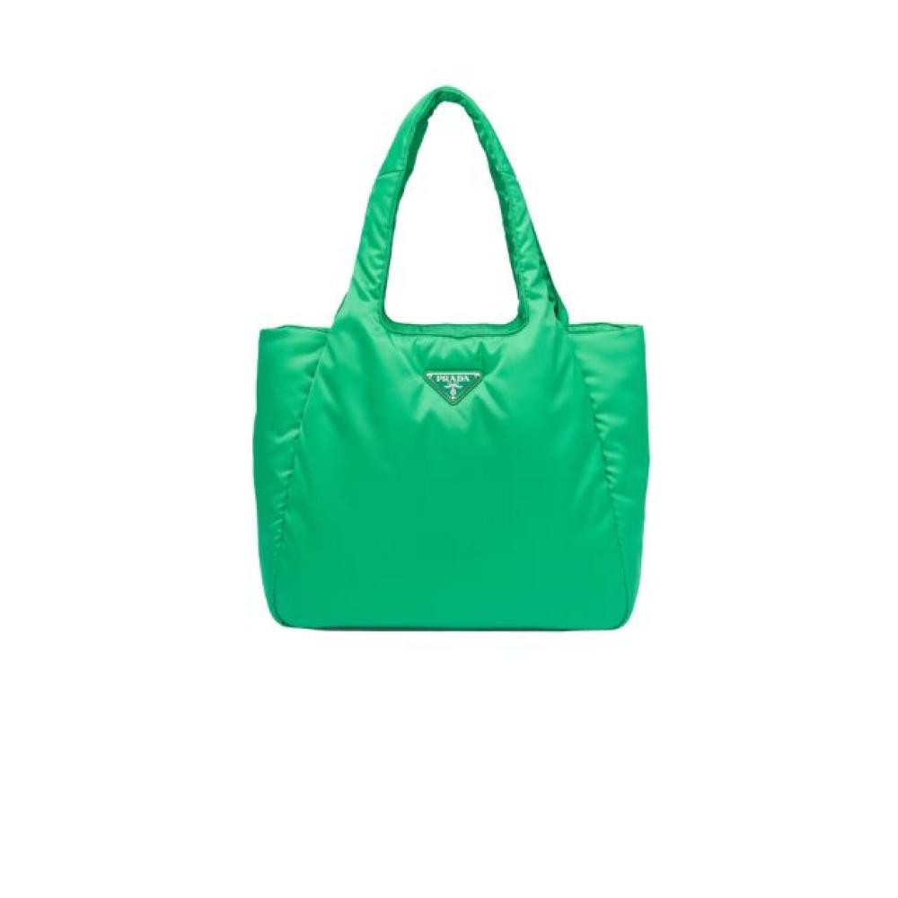 حقيبة يد كبيرة مبطنة من برادا - أخضر