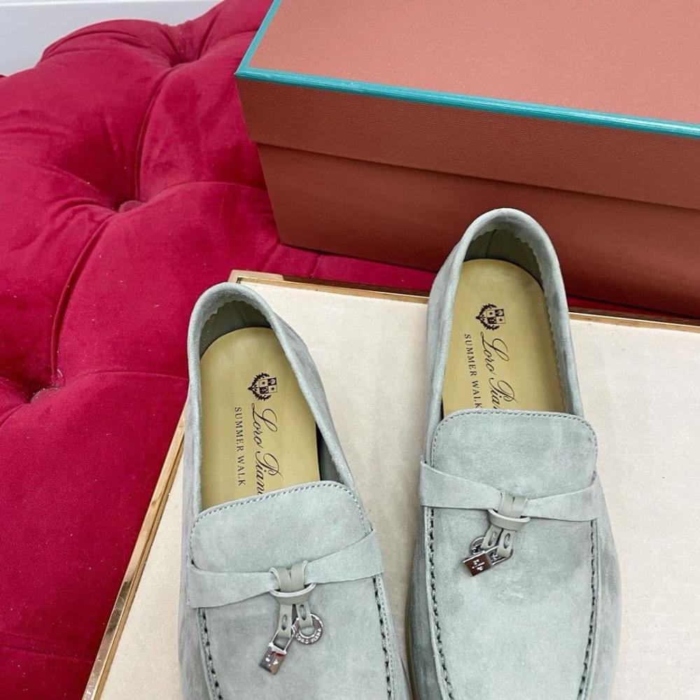 حذاء لوفر نسائي من Loro Piana  - تركواز