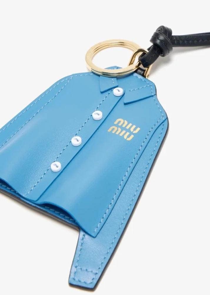 سلسلة المفاتيح الجلدية من ميو ميو - أزرق
