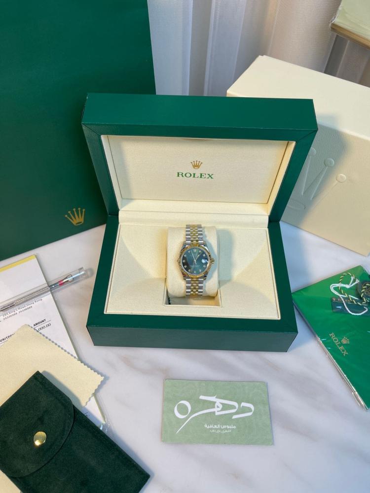 ساعة ديت جست 31mm من رولكس - أخضر زيتوني