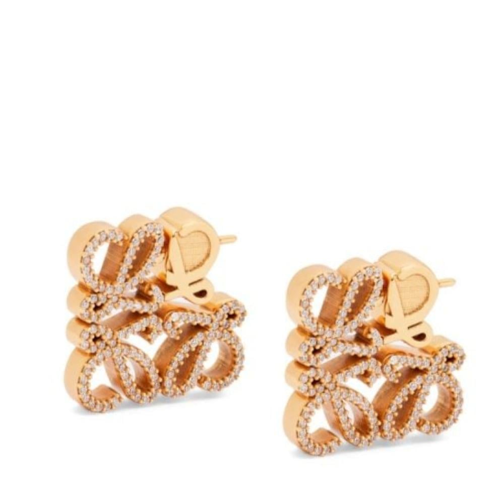 حلق لويڤي ذهبي مرصع بالكريستال