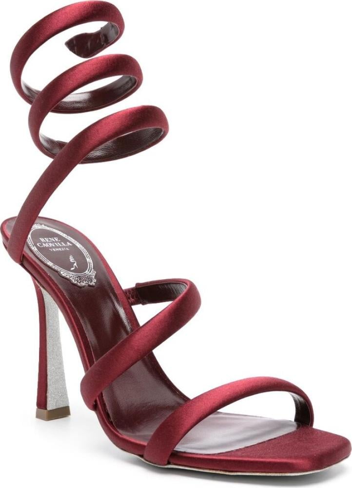 صندل رينيه كوفيلا من بولغاري بكعب 105 مم  من الساتان