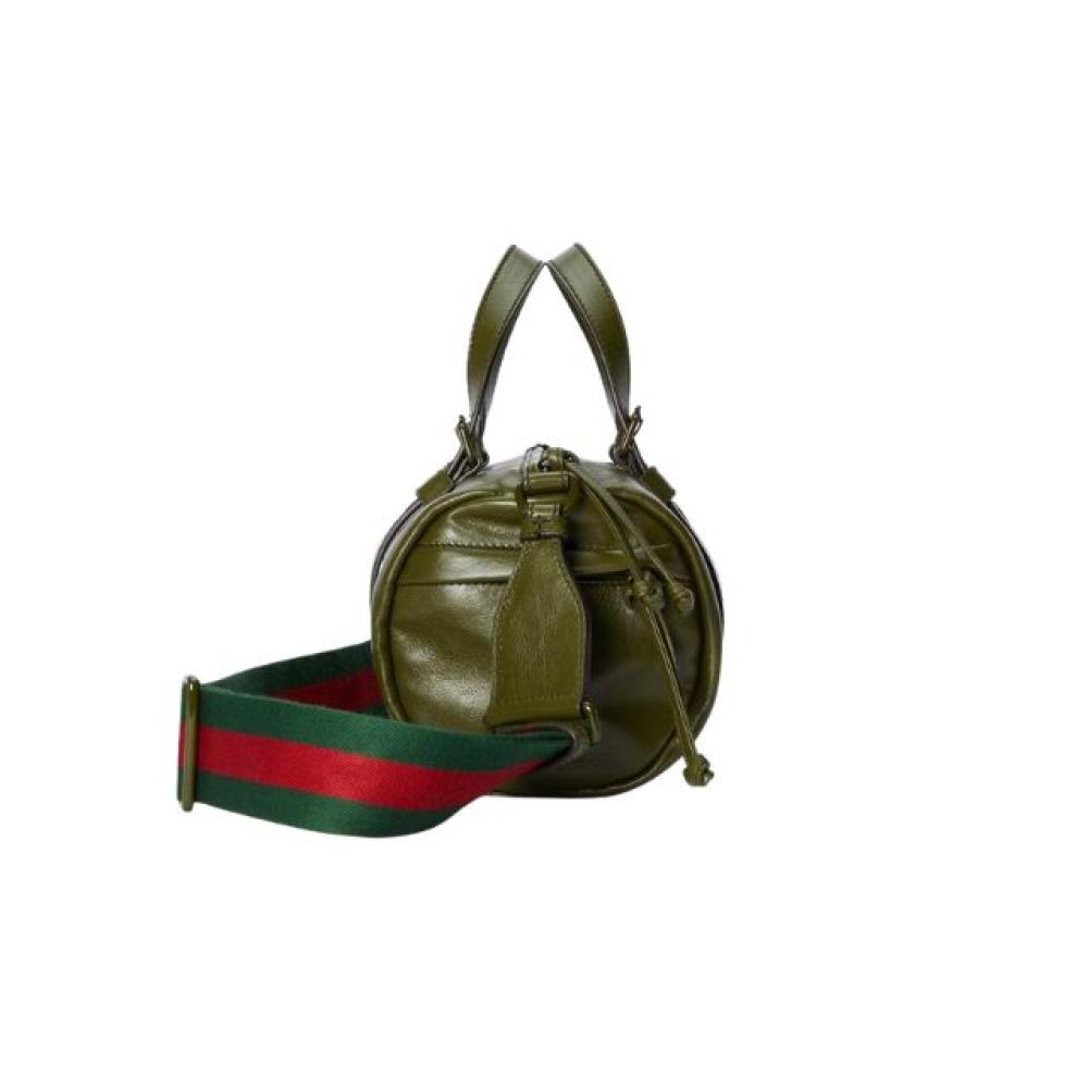 حقيبة دافل صغيرة بشعار G المزدوج من قوتشي - أخضر