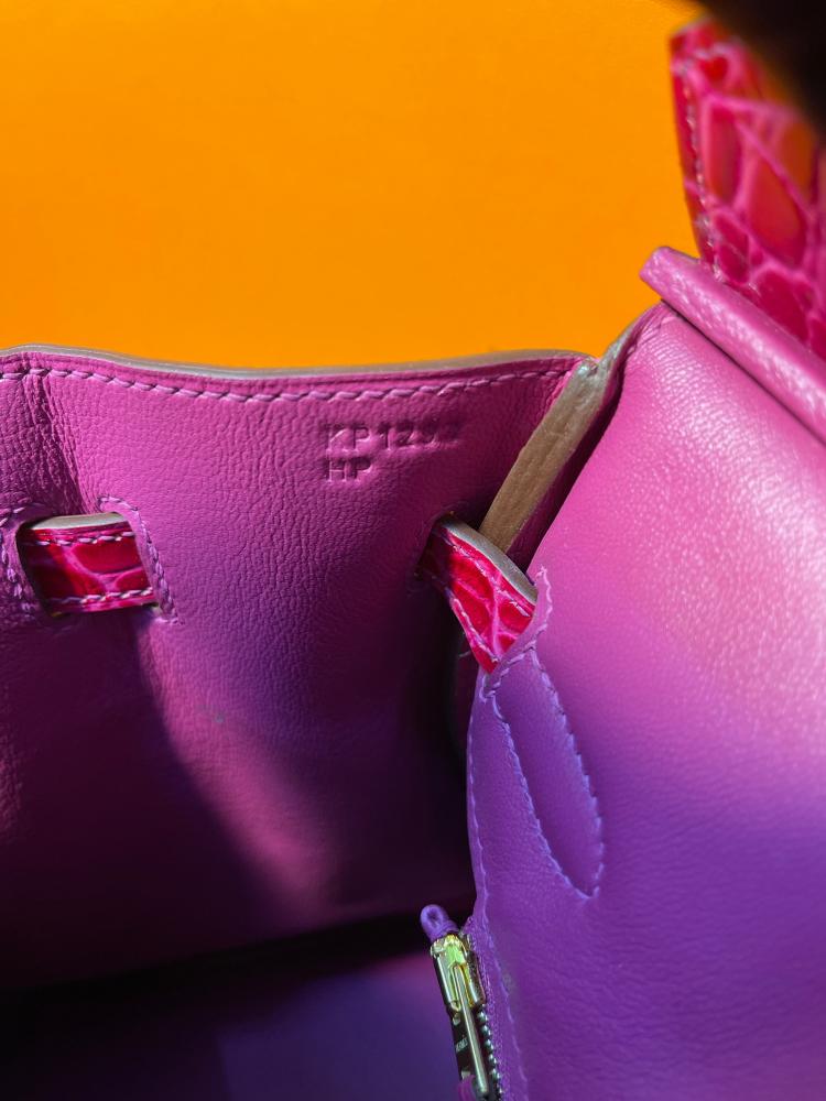 حقيبة بيركين سوبر هيرميس روز تيريين توغو بطبعة جلد تمساح