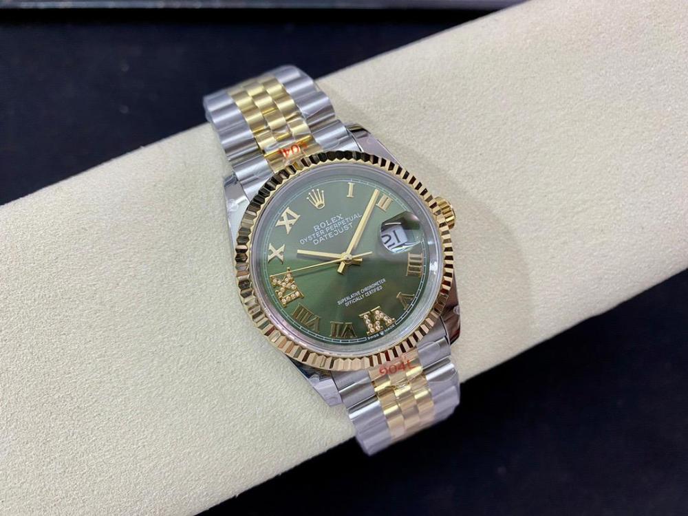 ساعة رولكس ديت جست 2024 - أخضر زيتوني