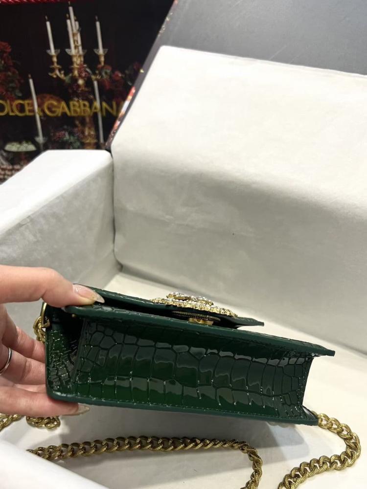 حقيبة دولتشي آند غابانا ديڤوشن الصغيرة  مقاس ١٩ سم- أخضر