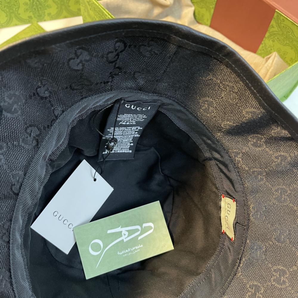 قبعة دلو من القماش بشعار GG مزدوج من قوتشي