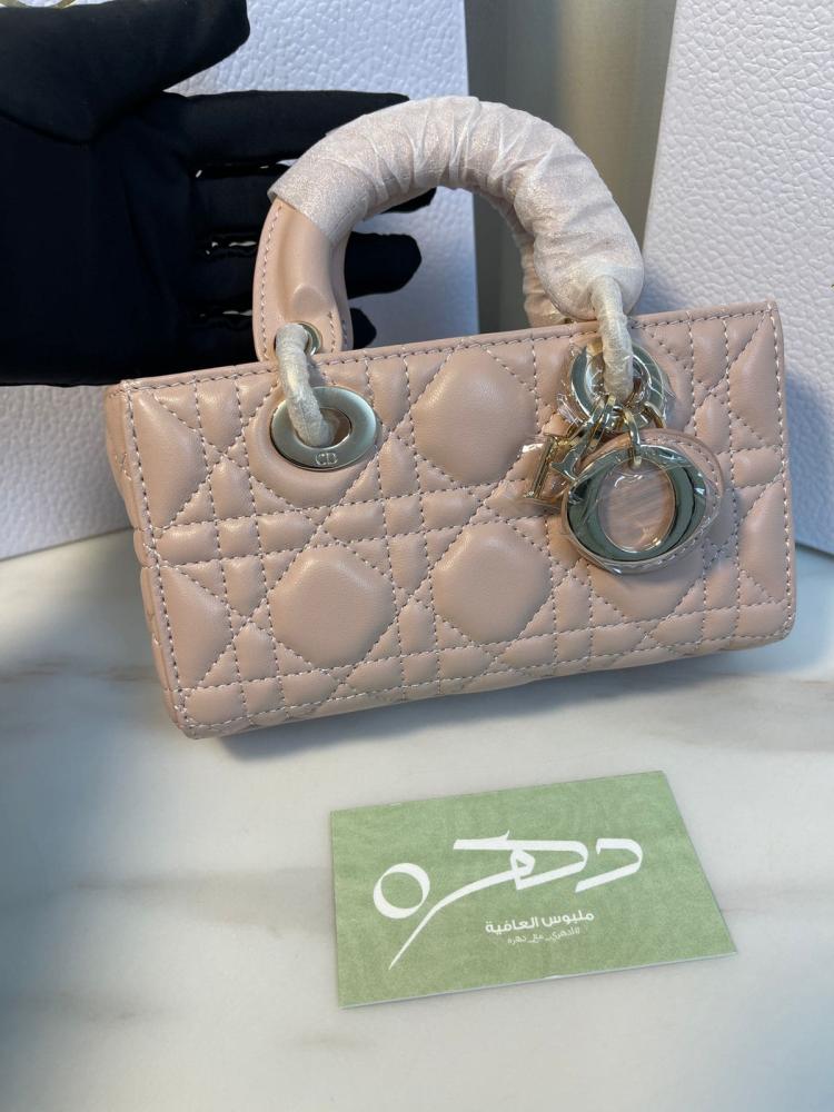 حقيبة ليدي ديور الصغيرة مقاس 16 - لحمي