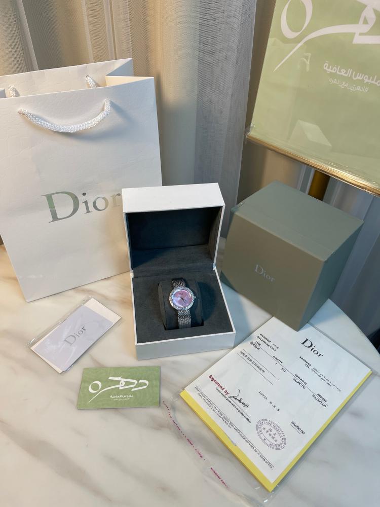 ساعة لا دي ديور ساتين بمينا وردية