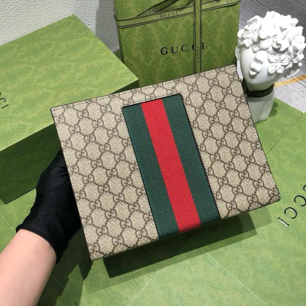 باوتش قوتشي جي جي سوبريم بشريط زيتي وأحمر - بني