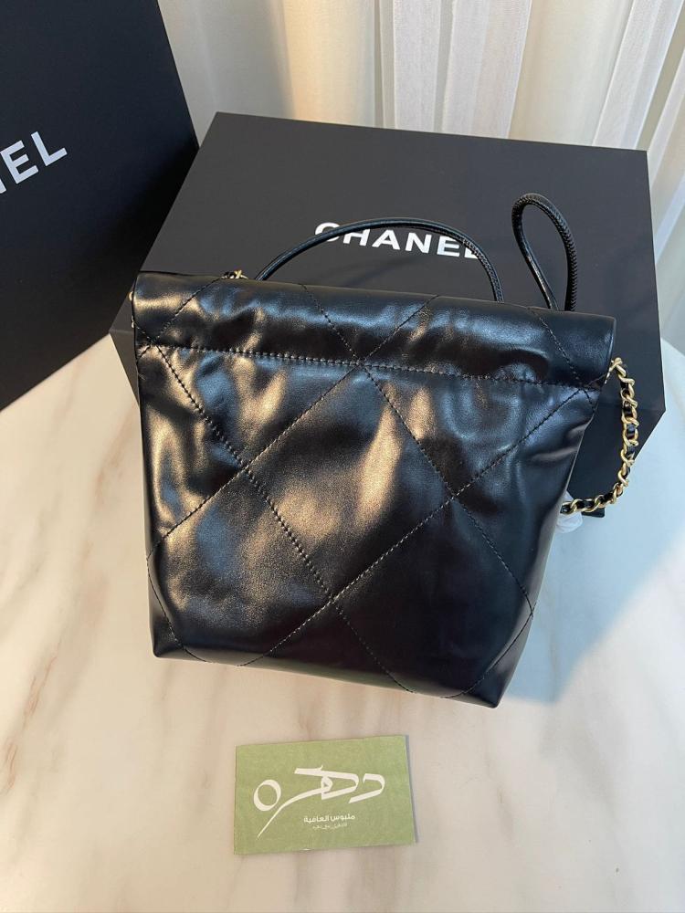 حقيبة شانيل 20 سم ميني بحزام معدني وجلدي