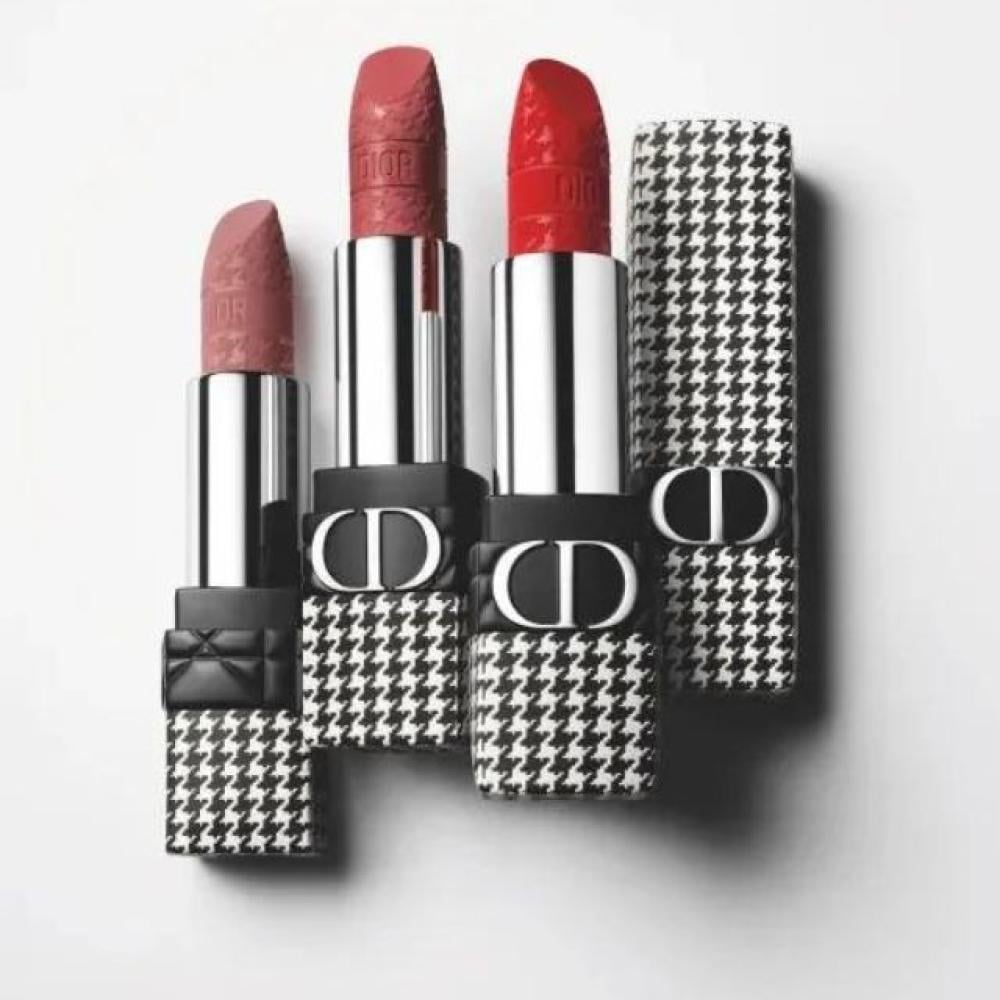 مجموعة أحمر ومرطب الشفاه الملون روج ديور 3 بـ 1