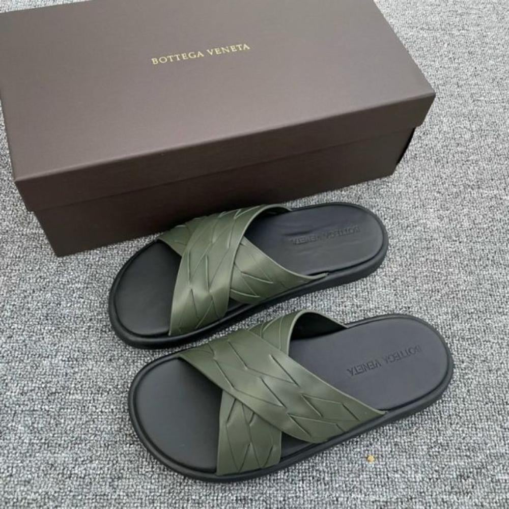 شبشب بوتيغا فينيتا رجالي من الجلد - أخضر عسكري