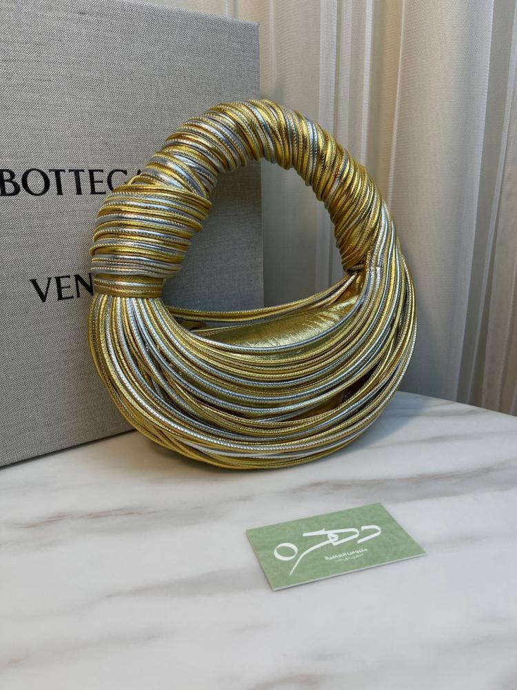 حقيبة بوتيغا فينيتا Mini Jodie - فضي وذهبي