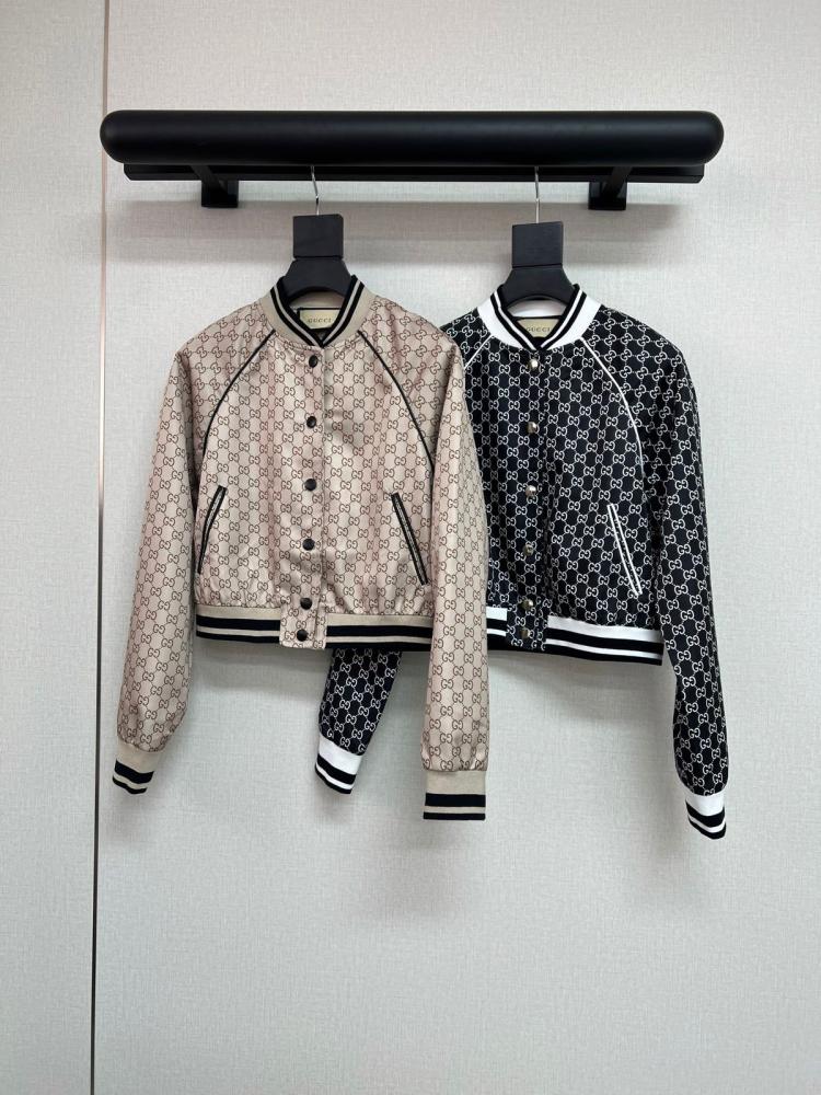 جاكيت قوتشي بمجموعة شعار GG بأكمام طويلة