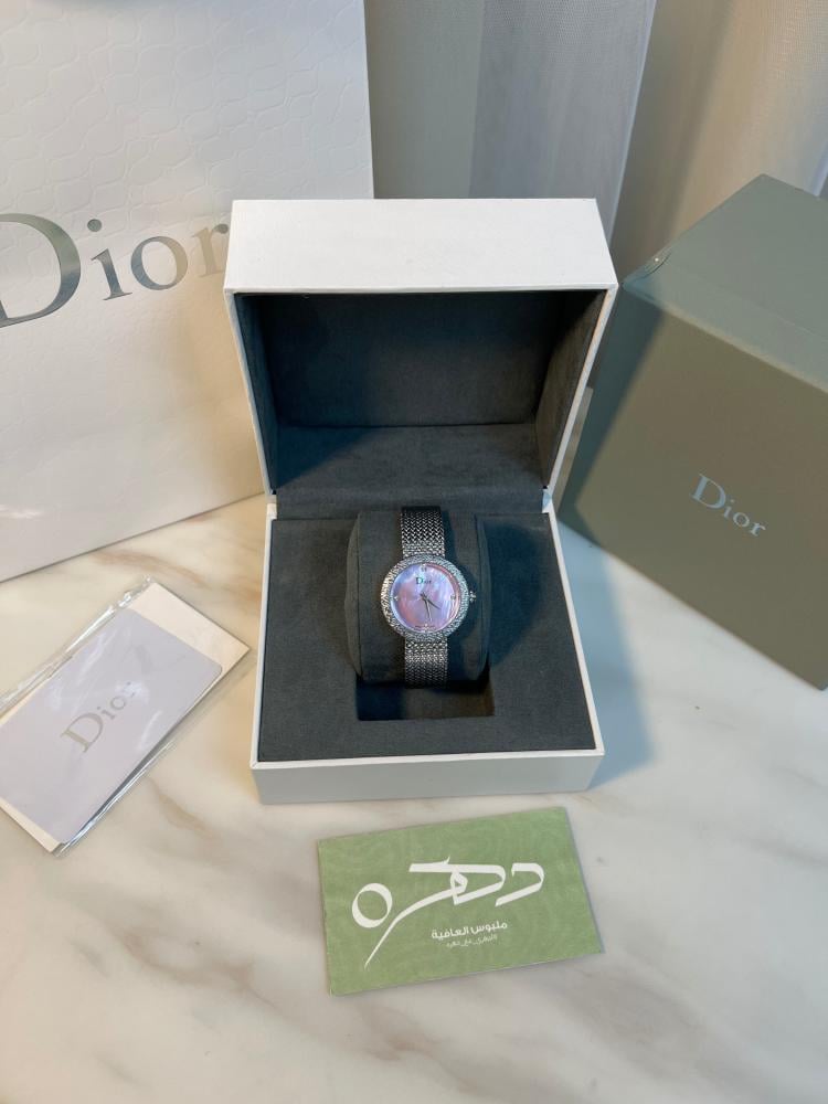 ساعة لا دي ديور ساتين بمينا وردية