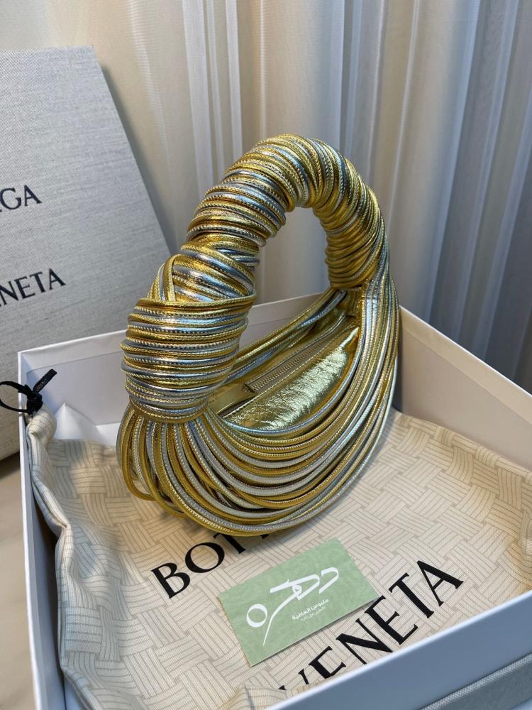 حقيبة بوتيغا فينيتا Mini Jodie - فضي وذهبي