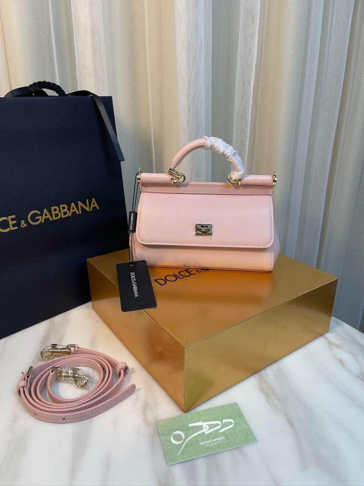 شنطة يد وكتف دولتشي غابانا سيسيلي ميني - بيج وردي