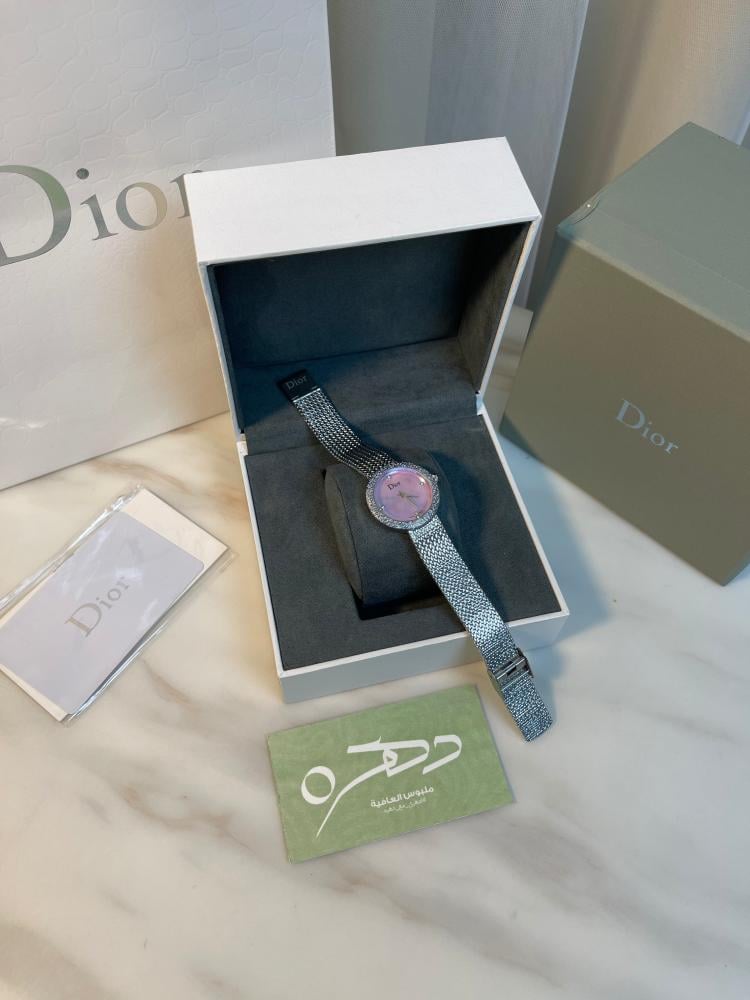 ساعة لا دي ديور ساتين بمينا وردية