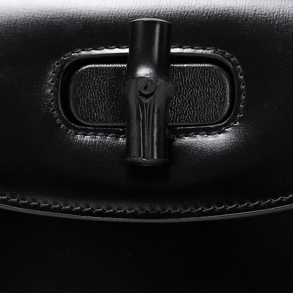 شنطة قوتشي بامبو توب هاندل 27 - أسود وأسود