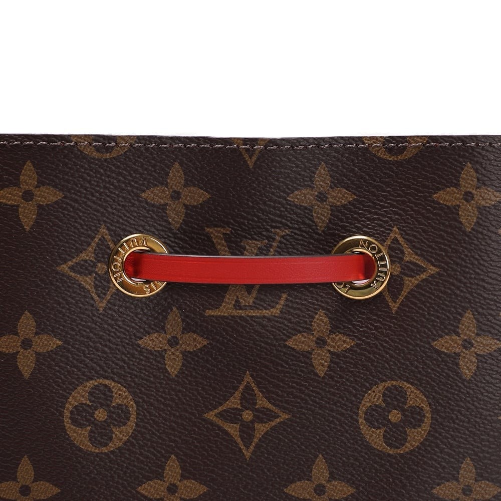 شنطة لويس فيتون نيونوي إم إم حروف - بني وأحمر
