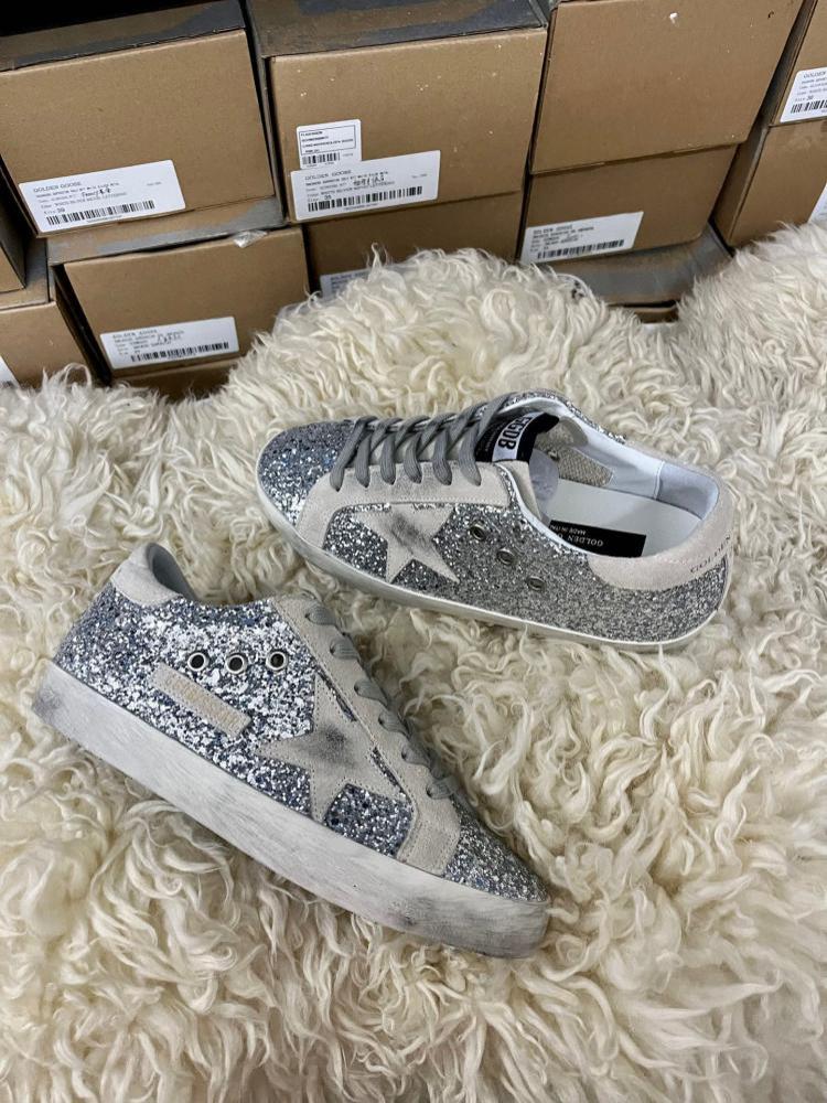 Golden goose Superstar distressed lace-up sneakers
